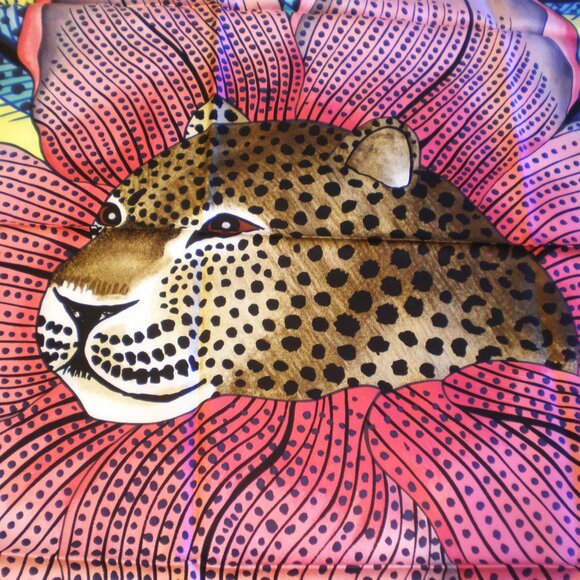 NWT Hermes 100% Silk Carre 90 Twill Baobab Cat By Ardmore Artists Scarf - Picture 1 of 10